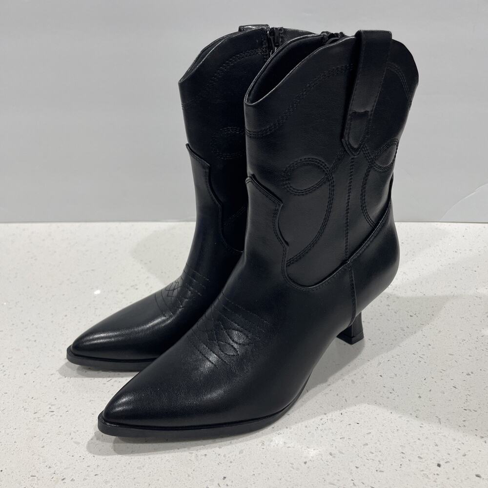 Western Ankle Boots Black Sz 6 NEW Jenson - Universal Thread